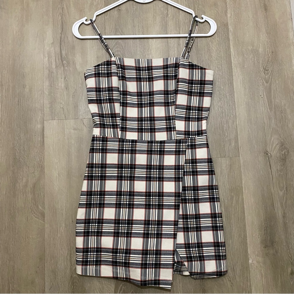 Originality Checkered Plaid Romper/Dress